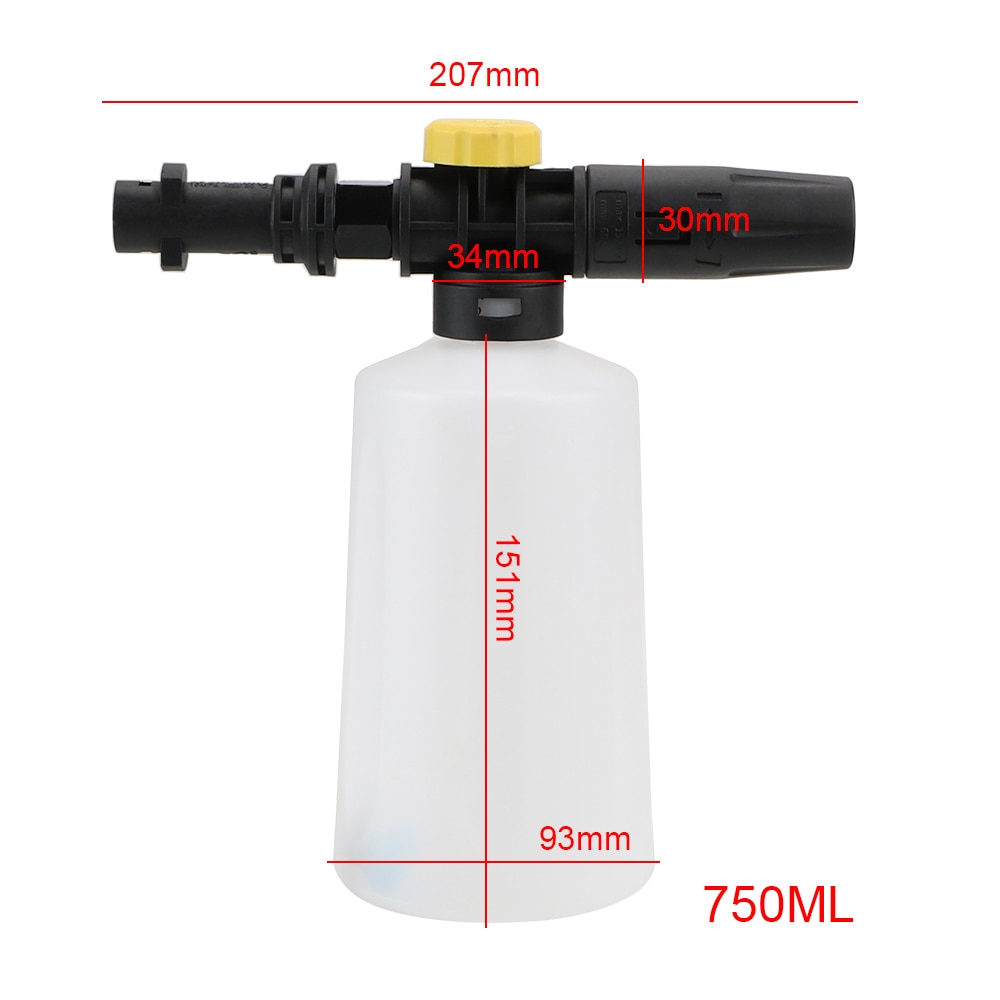 750ML Car Soap Foam Generator High Pressure Washer Adjustable Sprayer Nozzle Lance For Karcher K2 K3 K4 K5 K6 K7 Car Accessories
