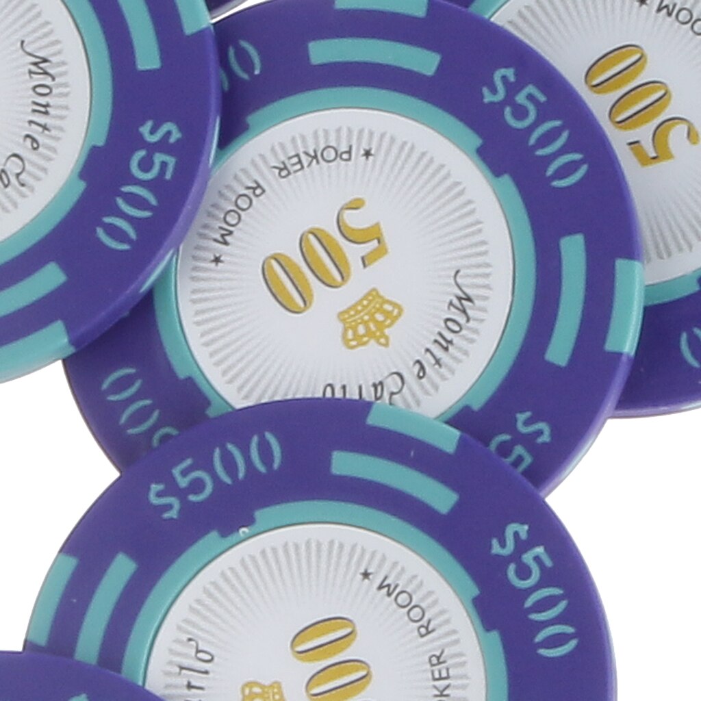 4X0.3 Cm 500 Dollar Par Waarde Monte Carlo Poker Room Label Casino Klei Chips