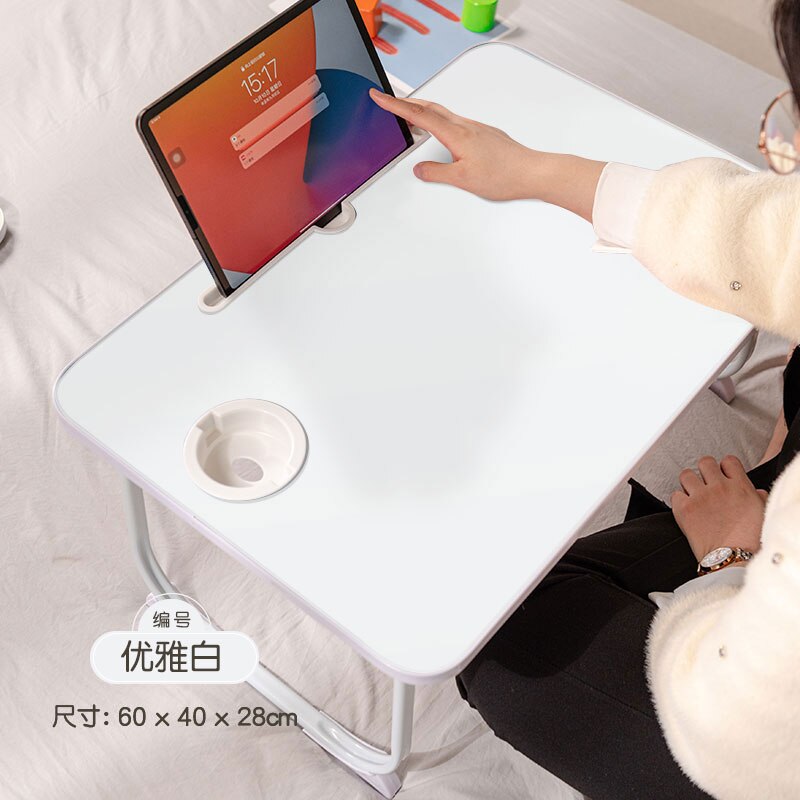 DIY Portable Folding Table For Laptop Solid Color Simple Folding Table Board Waterproof Multifunctional Table Table Picnic Table: white