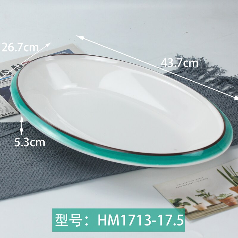 A8 vaisselle en mélamine assiette de forme spéciale pour usage domestique et Restaurants servant plat porcelaine cai die dîner: HM1713-17.5