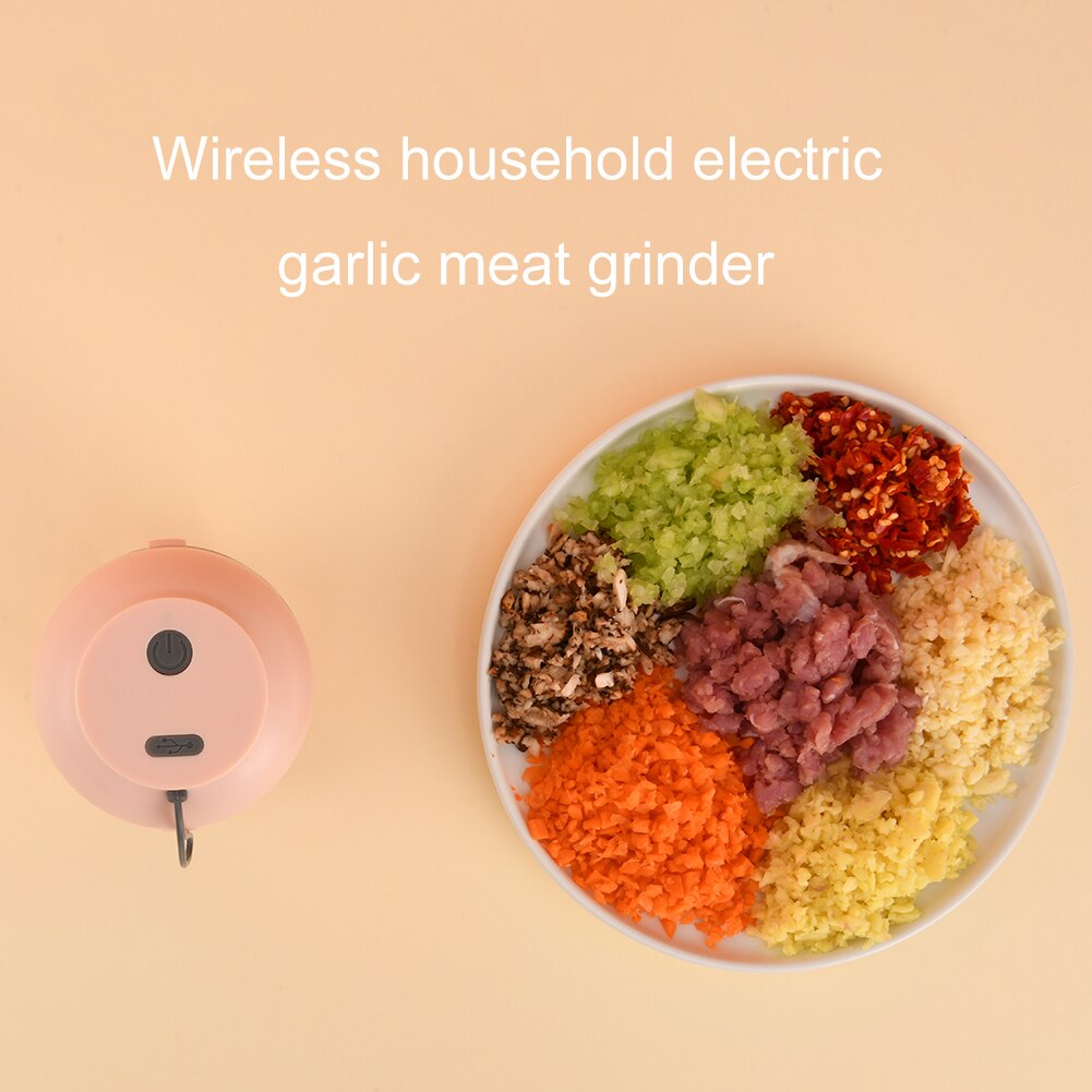 Mini Wireless Electric Meat Grinder Food Chopper Mini Stainless Kitchen Chopper Meat Grinder Shredder Kitchen Gadgets