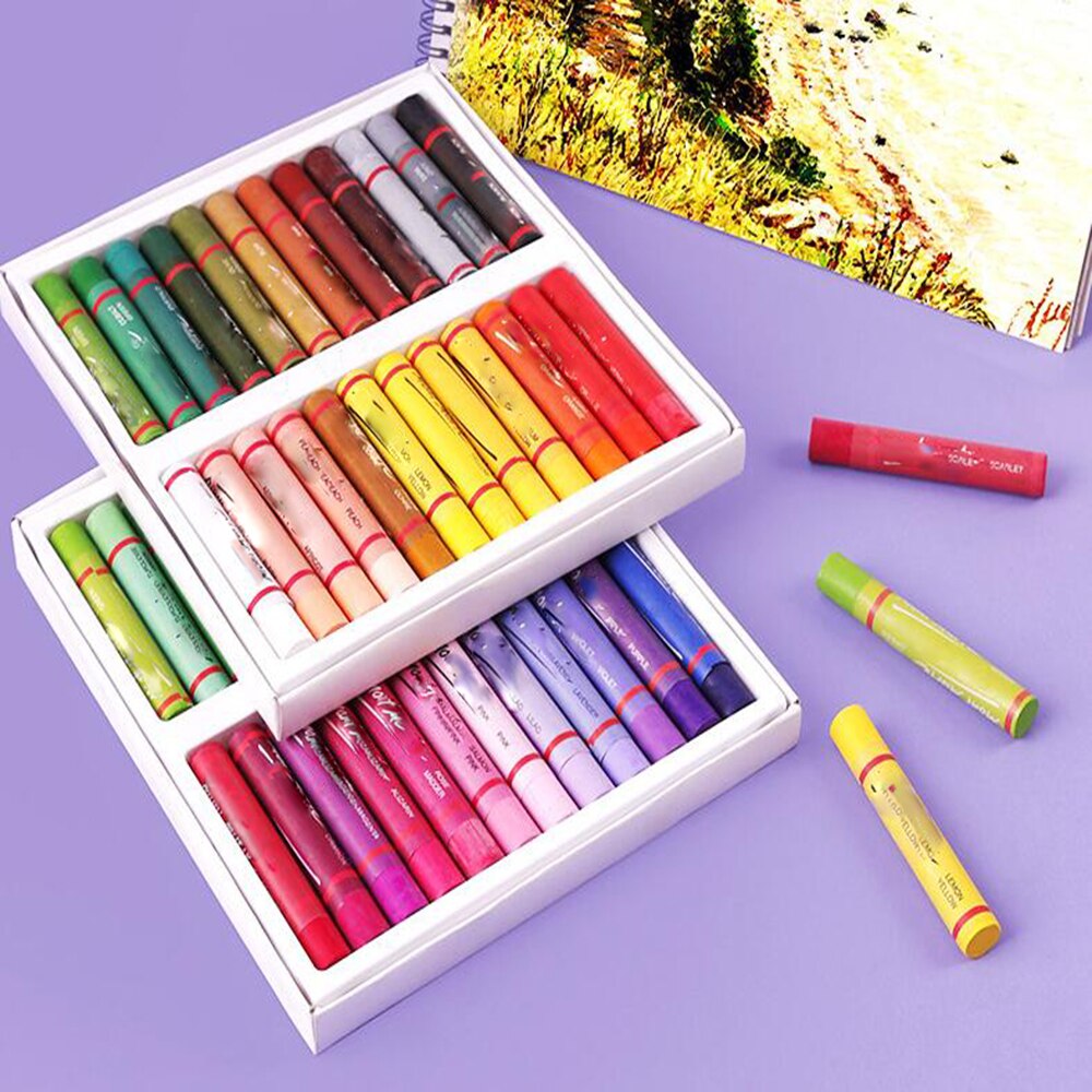 Pasteles al óleo de 12 Colores, arte de Pastel de agua para el aula escolar y arte para colorear para niños y adultos, todos los artistas