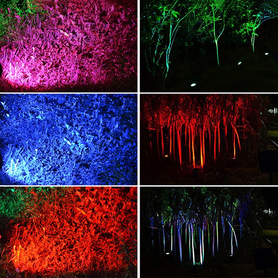 Thrisdar-luces solares subacuáticas cambiables IP68 RGB, foco bajo el agua, luz para piscina, fuentes, estanque y Acuario