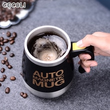 Kaffekrus rustfrit stål magnetisk selvomrørende automatisk kop mælk blandekrus elektrisk doven smart shaker caneca cafe tumbler