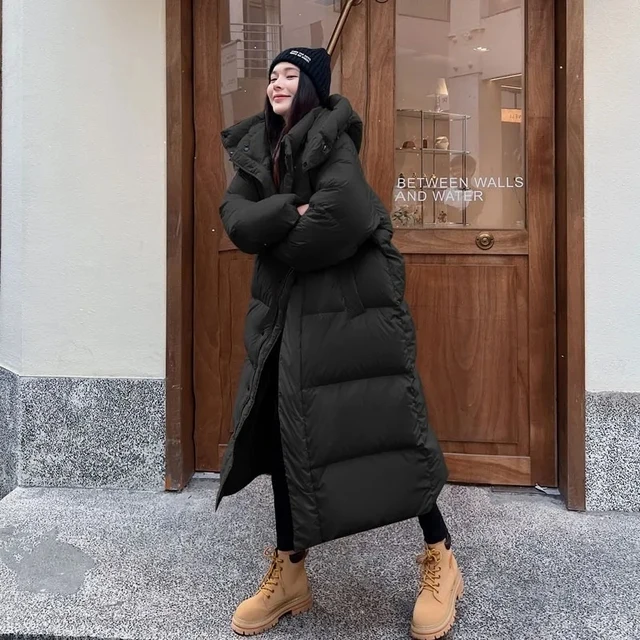 Wärmer Winter rosa Kapuze lange Parka Chaqueta dicke Wind dichte Parca Mantel lässig Schnee tragen Baumwolle gepolsterte Frauen Jaqueta: S / Blau
