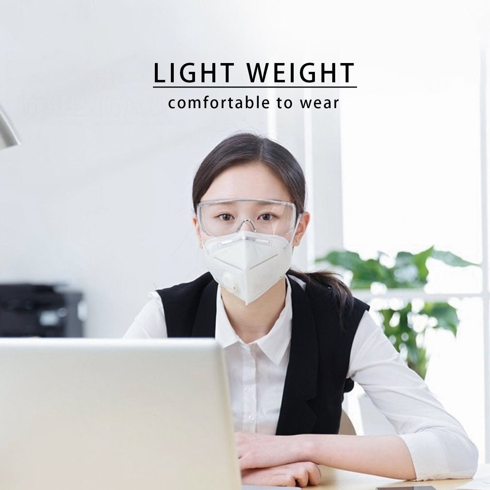 Safety Glasses Lab Eye Protection Protective Eyewear Clear Lens Workplace Safety Goggles Anti-dust Supplies