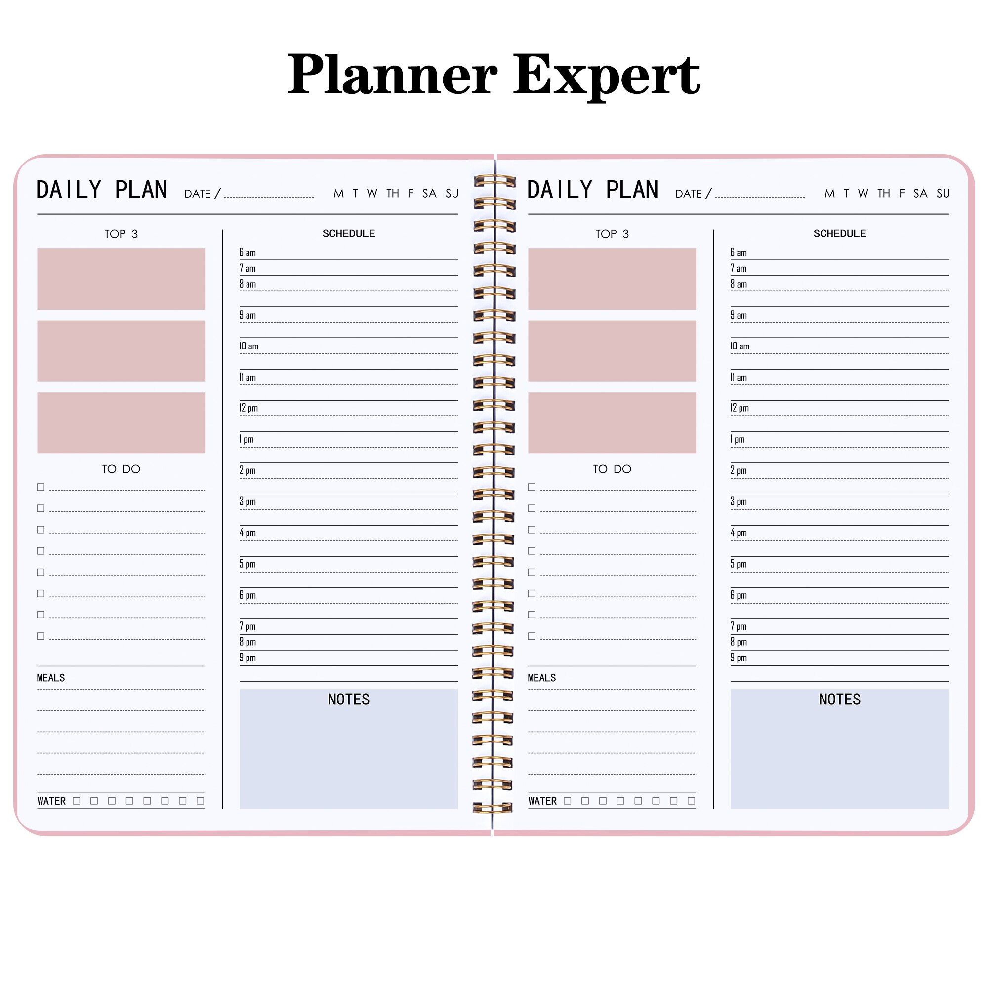 Agenda Dagelijkse Planner A4 Undated Per Uur Afspraak Organizer Schema 'S Planner Met Maaltijd, To-Do Lijst