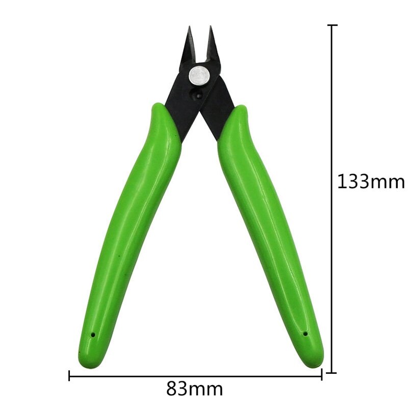 1Pc Elektronische Diagonale Tang Wire Cable Cutters-Slip Side Cutters Knipt Flush Nipper Mini Diagonale Tang Handgereedschap: light green