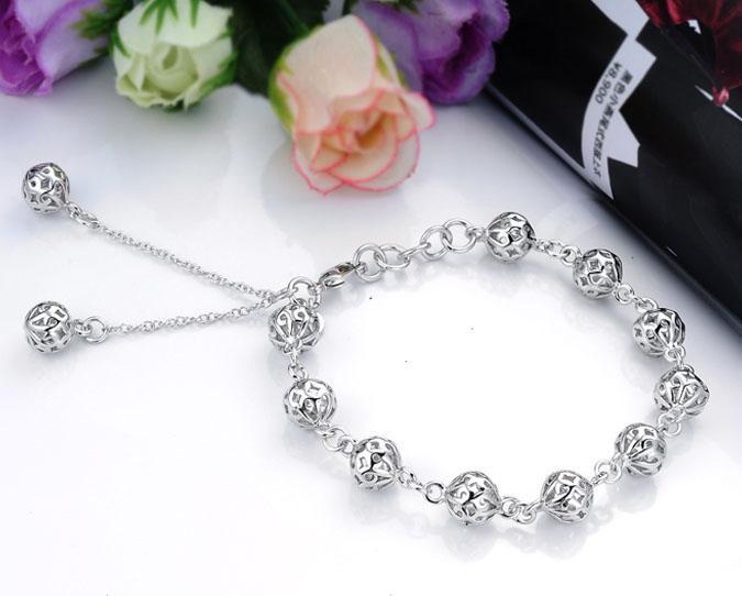 925 armbänder aus sterlingsilber, exquisite kugelarmbänder für damen und herren, charmanter schmuck für hochzeiten