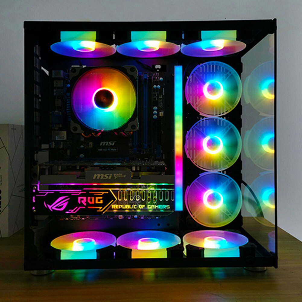 30cm RGB LED Strip 5V 3Pin ARGB Computer Case Light Bar Aluminum Alloy Magnetic Small 4 Pin Light-Strip for PC Case