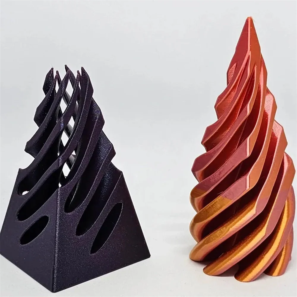 Escultura de paso de pirámide imposible, tornillo de hélice impreso en 3D, juguete antiestrés, cono en espiral, adornos decorativos de descompresión, 2024