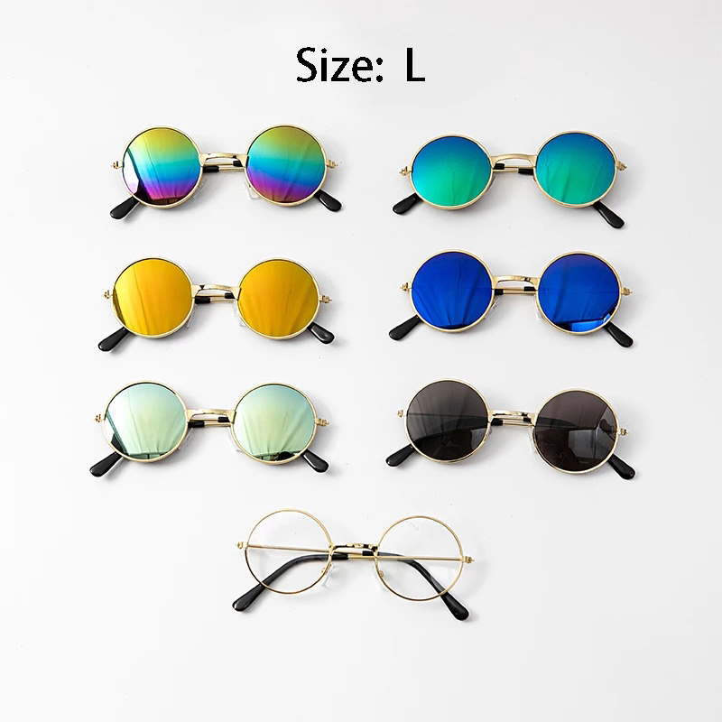Jolies lunettes de soleil rondes Vintage pour chat, lunettes réfléchissantes pour petit chien, chat, Photos d'animaux de compagnie, produits pour animaux de compagnie, accessoires