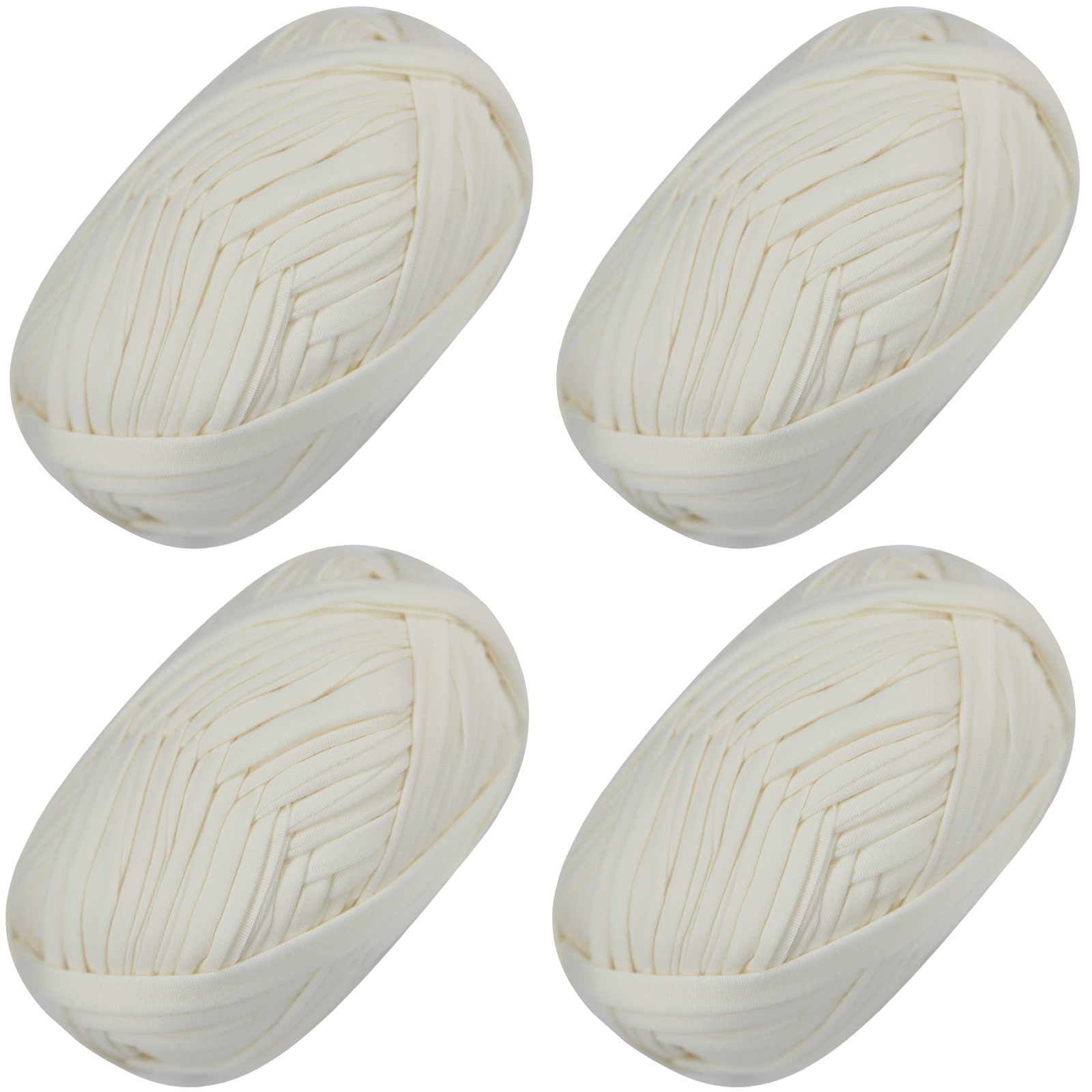 Cinta de ganchillo para tejer a mano, tira de tela gruesa, hilo artesanal, línea de cesta de zapatilla, estera DIY, 4 piezas, 100 g/Pc