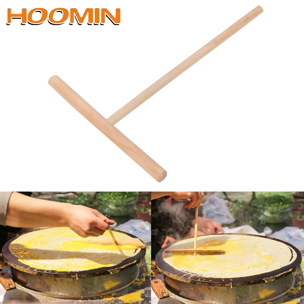 Hoomin Chinese Specialiteit Crêpe Maker Thuis Kitchen Tools Pannenkoek Beslag Strooier Stok Houten Pannenkoek Tool