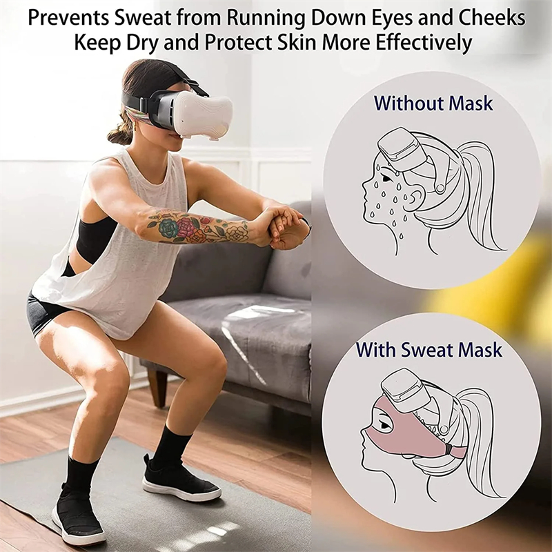 Accesorios para Oculus Quest 2, cubierta de máscara VR, banda transpirable para el sudor, auriculares de realidad Virtual para Meta Quest 3 Pico 4 Vision Pro