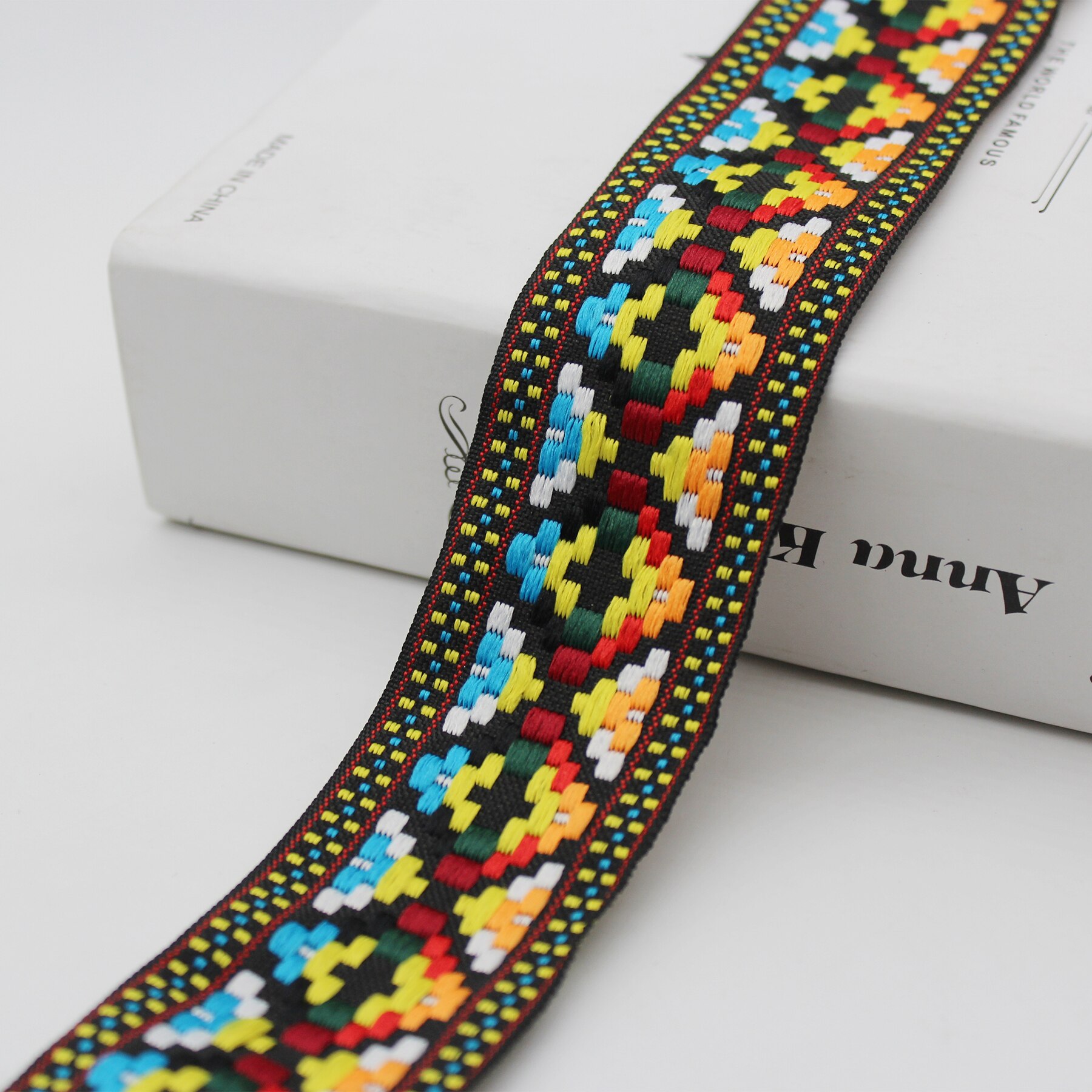 40 MM 25 MM Jacquard Lint Dikke Geweven Singels Versieringen Controleren Kleurrijke Ruit Tape Voor DIY Craft Maken Accessoires 1 inch 1.5 Inch