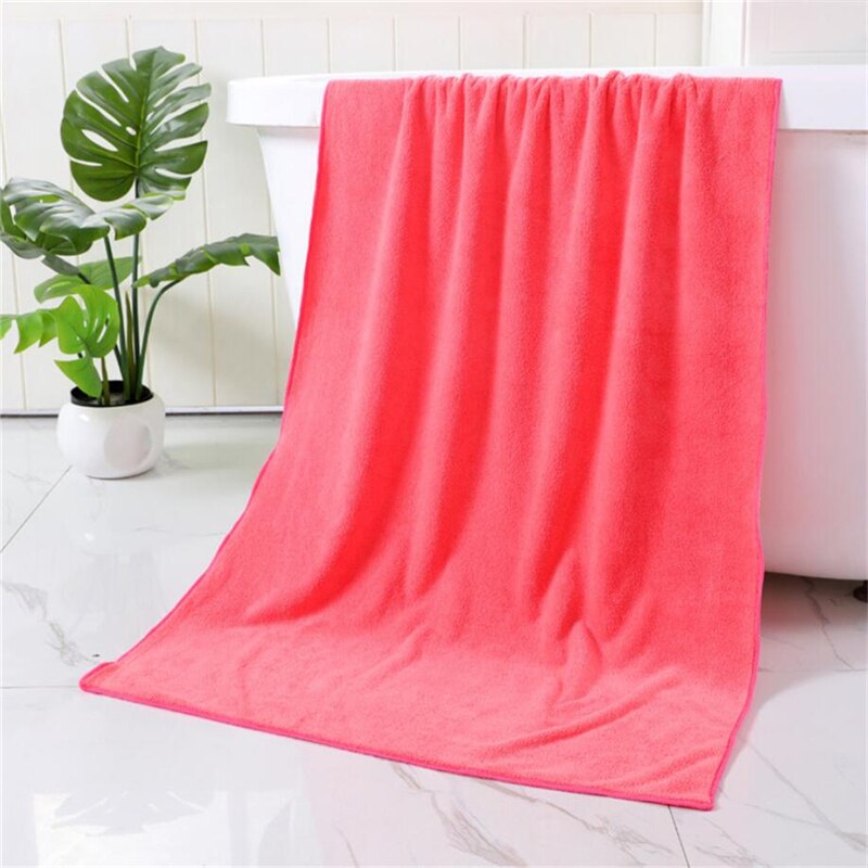 ODN Brand Super Absorbent Bath Towels For Adults Large Towels Bathroom Body Spa Sports Luxury Microfiber Bath Towel: Sunset red