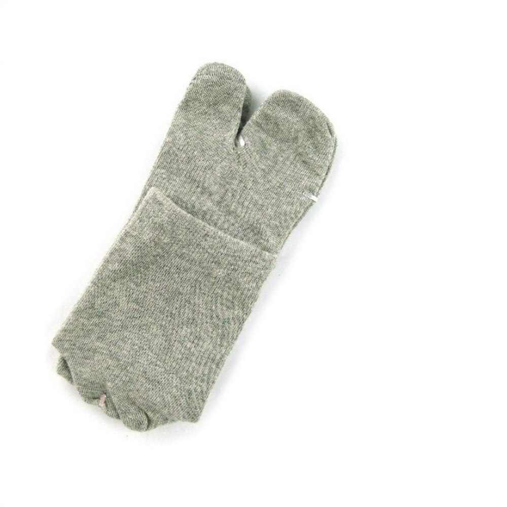 Tongs Kimono japonais pour hommes et femmes, 9 couleurs, sandales à bout fendu, chaussettes Tabi Ninja Geta, fendues à 2 orteils, en coton: grey
