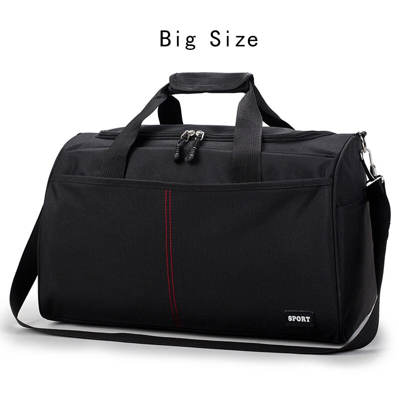 Bolso de viaje de tela Oxford para mujer impermeable para hombre, bolso de viaje de negocios, bolso de embalaje, bolso de hombro, bolso de vacaciones: Black Big size