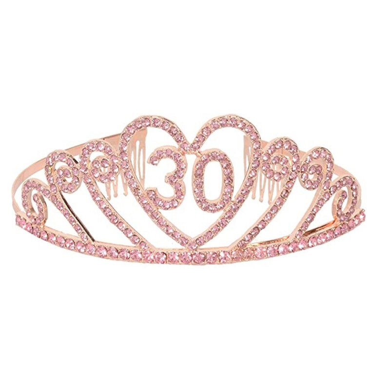 30th Birthday , 30th Birthday Tiara and Sash, HAPPY 30th Birthday Party Supplies, “30 &amp; FABULOUS”Sash and Tiara