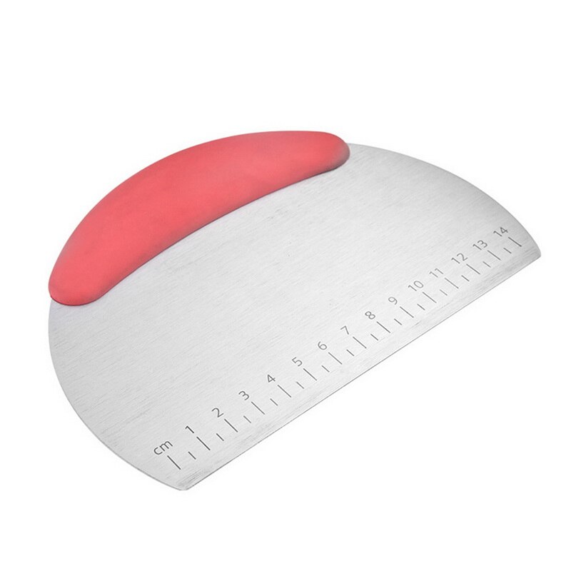 Pastry Scraper Chopper Flour Pastry Cutter with Scale Stainless Steel Flour Dough Pizza Cutter with Comfortable Handle