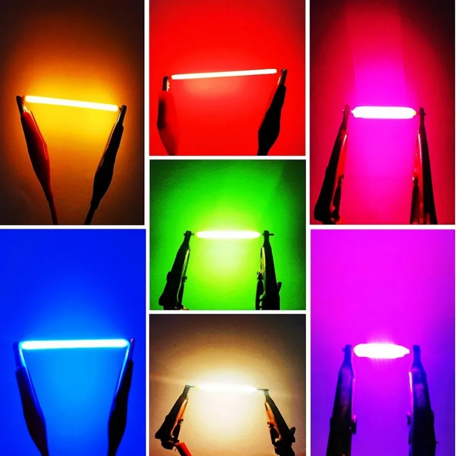 10 Uds. De bombillas Edison de filamento LED COB de 3V, piezas de lámpara, diodos de luz incandescentes, accesorios, decoración de iluminación navideña multicolor