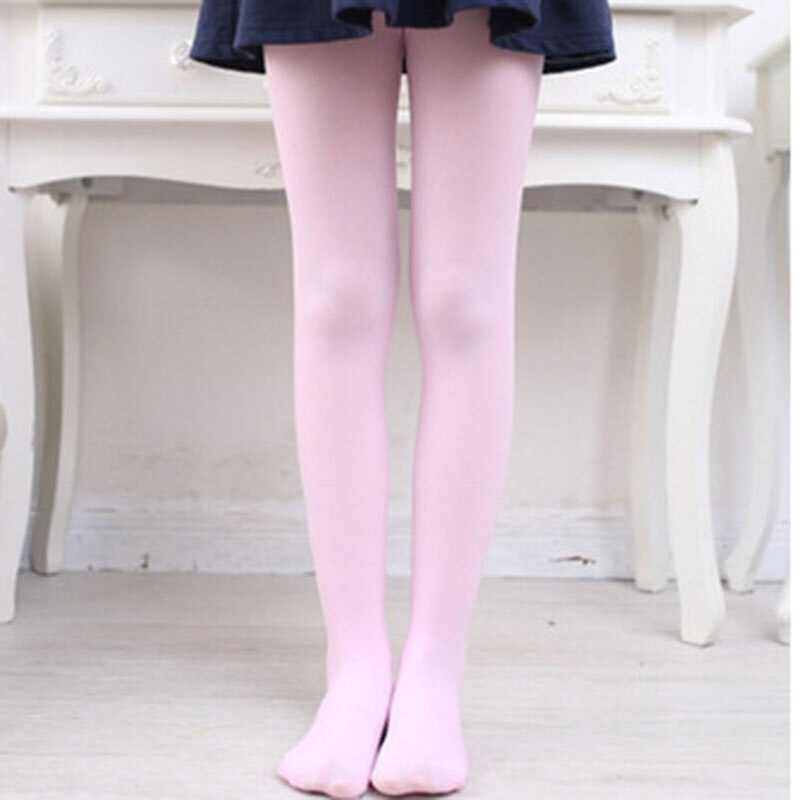 Baby Velvet Tights for Girls Kids Pantyhose Party Wedding Performance Ballet Dance Hosiery Style Cute Pantyhose Kids tights Knee: Pink / XL