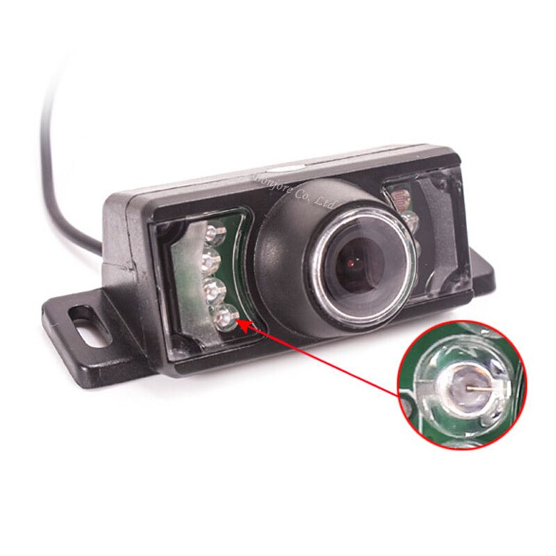Draadloze auto gps met 7 leds ir auto achteruitrijcamera waterdichte achteruitrijcamera parkeersensor, gratis verzending