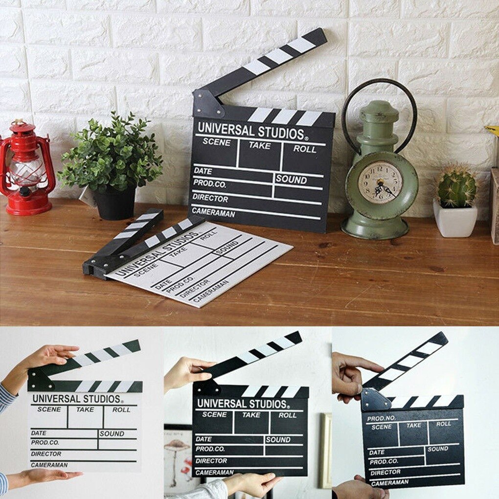 Réalisateur Film Clap Action scène claqueur conseil en bois Film Clap ardoise théâtre fête décoration Film claqueur conseil
