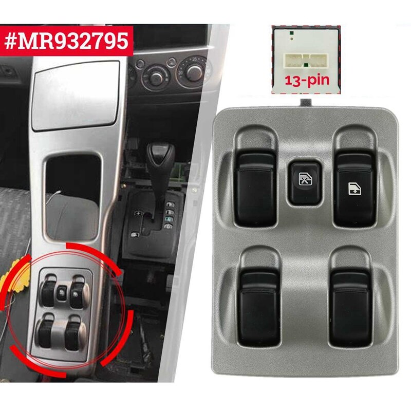 Voor Mitsubishi Na 2003-2005 Voor Driver Side Elektrische Raam Schakelaar Auto Window Master Knop MR932795