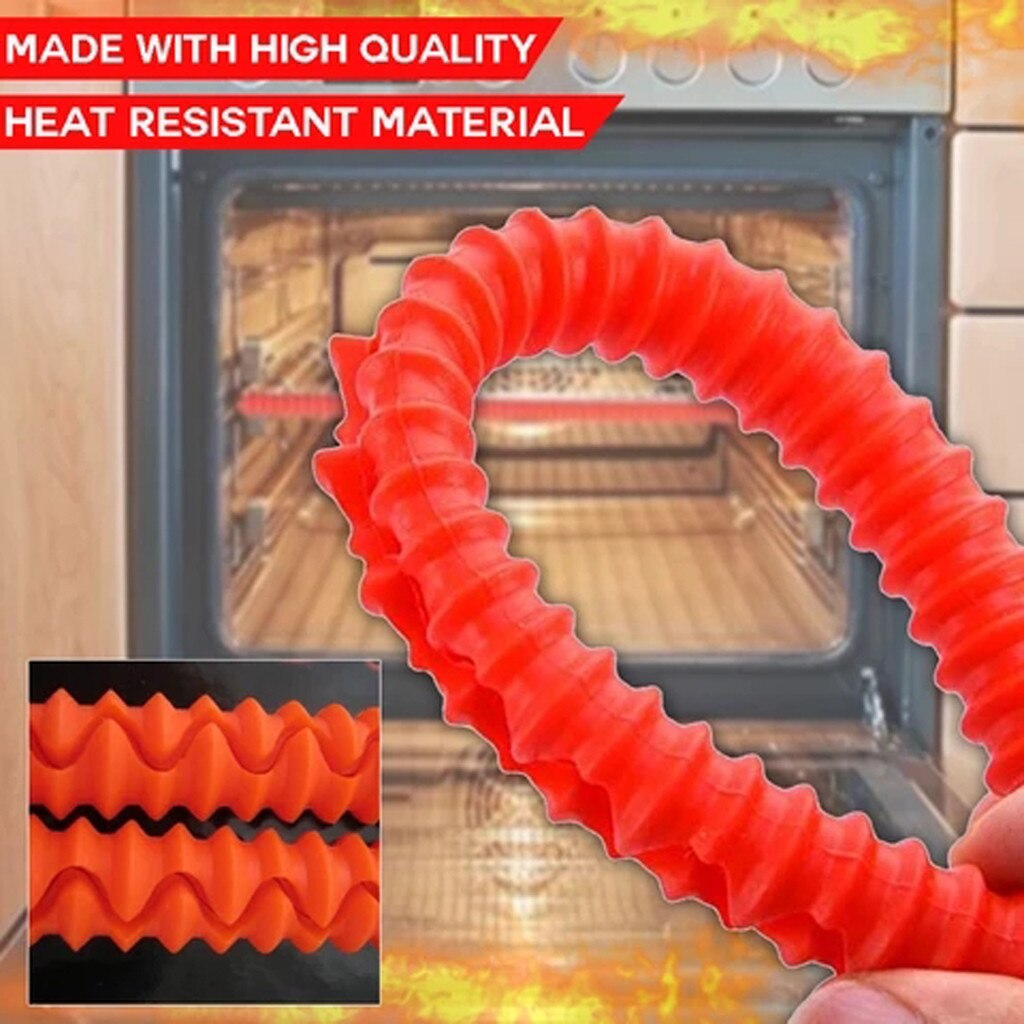 Touch-free Oven Shelf Edge Protector High Temperature Guard Heat Resistant Strip Rack Shield Burn Protector Rack Cover 355mm