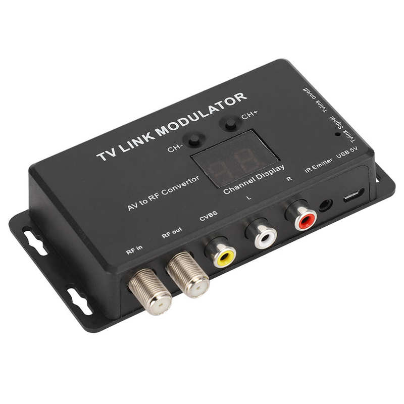 TM70 Uhf Tv Link Modulator Av Rf Converter Ir Extender 21 Kanaal Display Pal/Ntsc Optioneel Tv Link modulator Catv Systeem