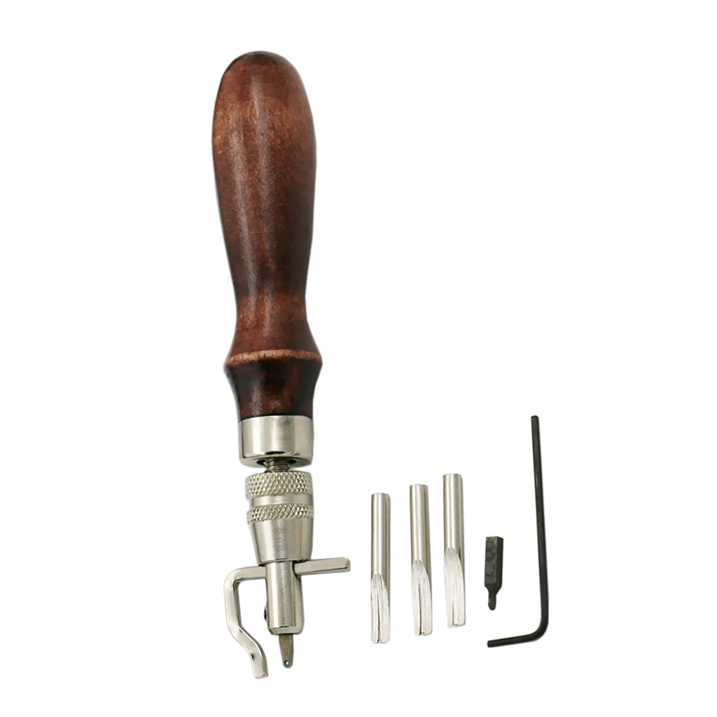 7 in1 Stitching Groover Creaser Beveller Leather Craft Edge Tool Adjustable