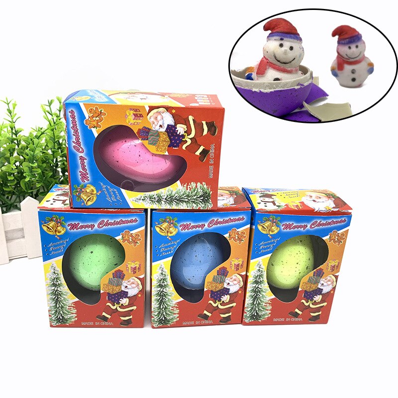 Single Hatch Speelgoed Kerst Santa Opstanding Stijl Eieren Sneeuwpop Water Broedei Voor Kids Kerstmis Speelgoed
