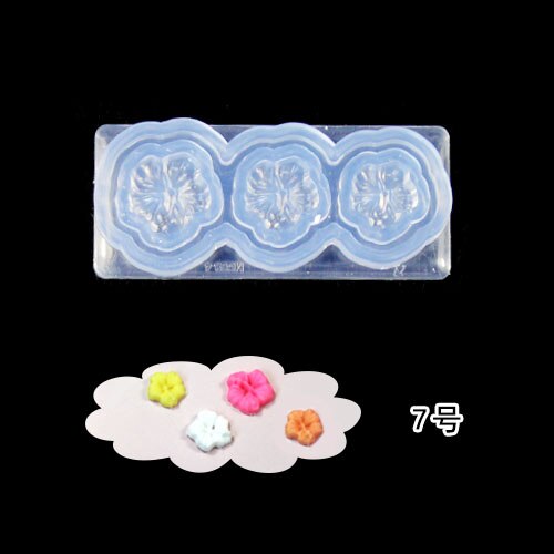 1 stks/partij 3D decortive Acryl Nail Art Mold Tips Decor DIY Verschillende Stijlen Transparant: 7