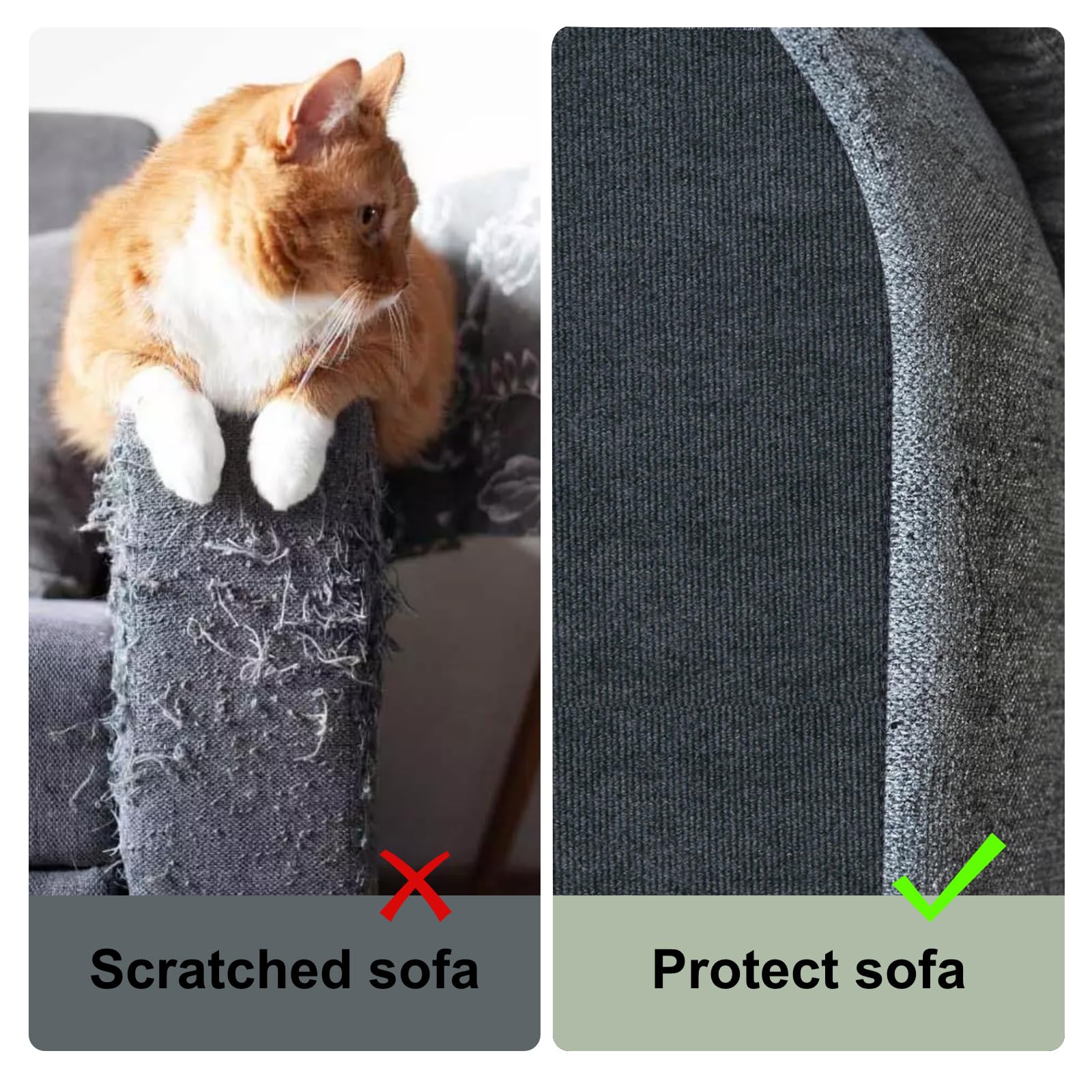 Tapis Auto-Adhésif à Gratter pour Chat, Planche Murale Anti-Rayures pour Canapé, Protection de Canapé, Aiguiser les Pattes, Réglable, DIY