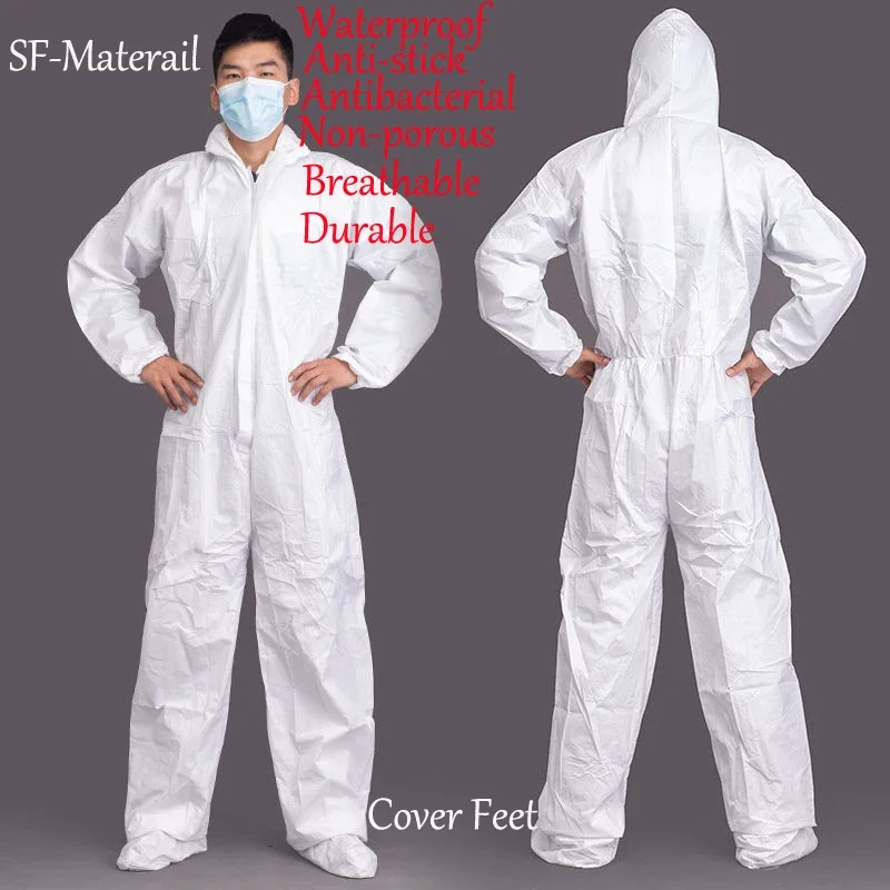 Wegwerp ademend stofdicht water oliebestendig werkveiligheid overall anti-stof spuitverf decoreren arbeidsoverall pak: 5XL / Goud