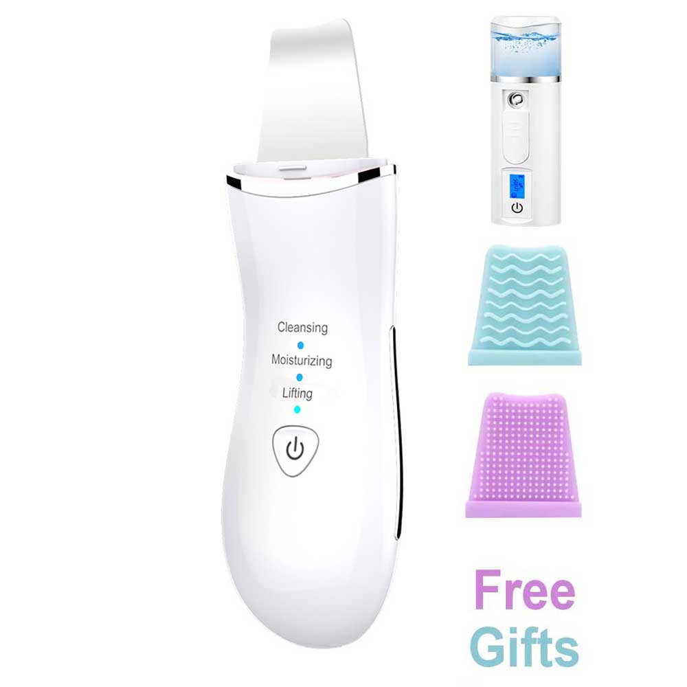 InFace Ultrasound Ion Skin Cleanser Facial Blackhead Pore Cleaner Peeling Shovel Massage Face Health Care Skin Care: White