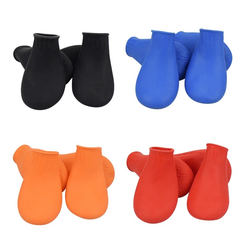 Huisdier Rubber Laarzen Sokken Voet Cover Waterdichte Regen Schoenen Antislip Outdoor Puppies Multcolor Schoenen Pet Poot Protectors Pak van 4pcs