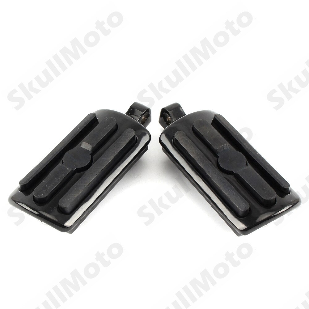 Motorcycle Black Highway Foot Pegs 3 Slotted Rear Front Footrest Pedals For Harley Softail V-Rod Sportster XL 883 1200 UNDEFINED