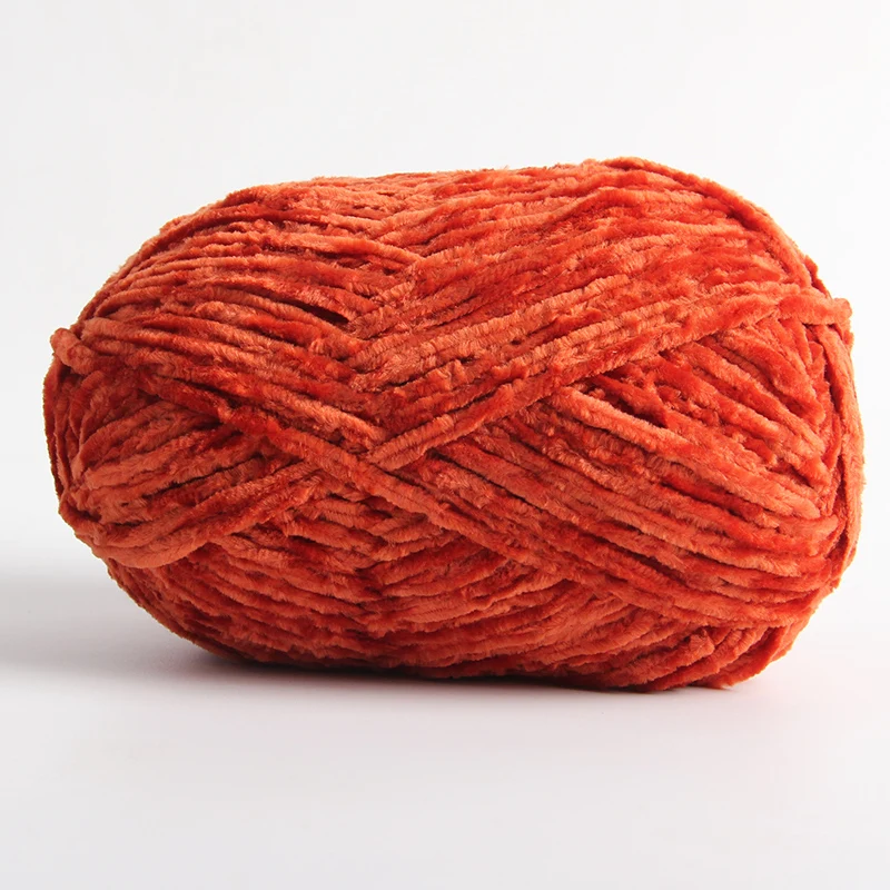 100g / 1 Stück Count Chenille Samt Wolle Dickes warmes Garn Manuell DIY Häkelgarn Strickwolle Baby Nutzwolle Serie Häkeln Par: Black