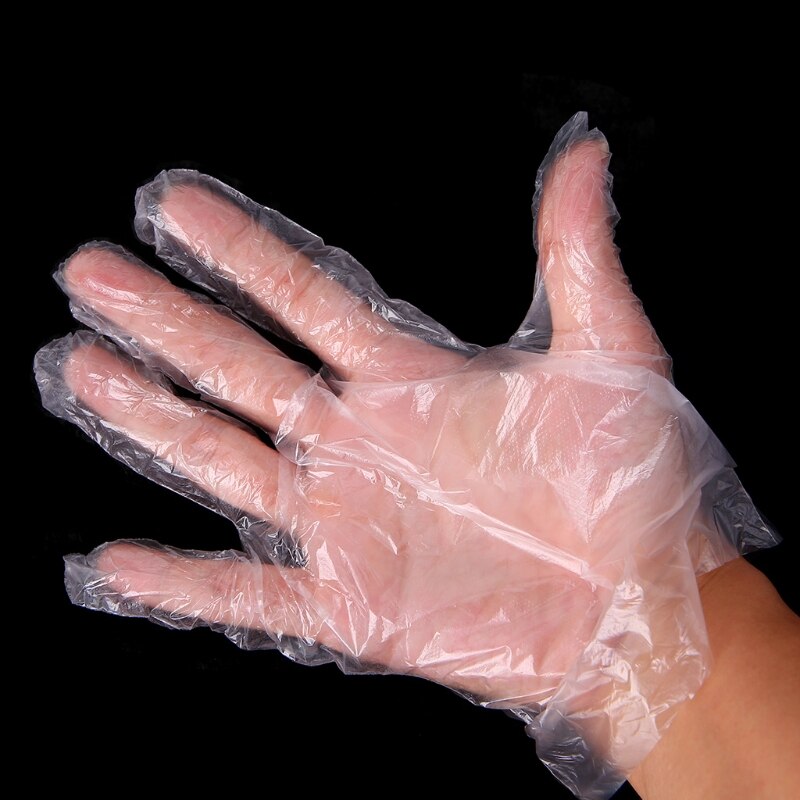 100 stuks doorzichtige wegwerphandschoenen voor koken, schoonmaken, keukens, gereedschap voor voedselverwerking
