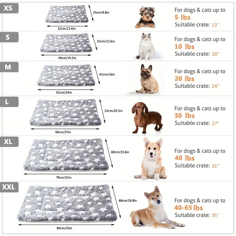 Colchoneta para dormir para perros y gatos, manta gruesa de pelo suave, lavable, cálida, con patrón de oso, suministros para mascotas