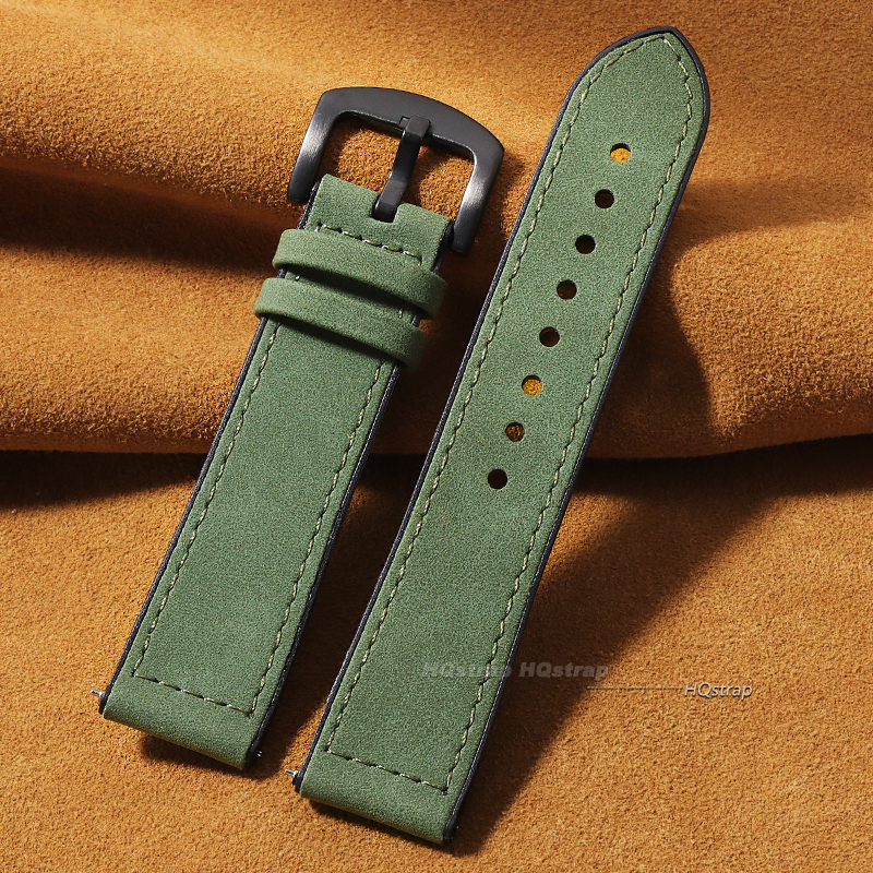 Quick Release Leather Watch Band Bracelet 20mm 22mm Replacement Wrist Straps Watchbands for Galaxy Wrist Band Women Men Belt: Red Black / 20mm