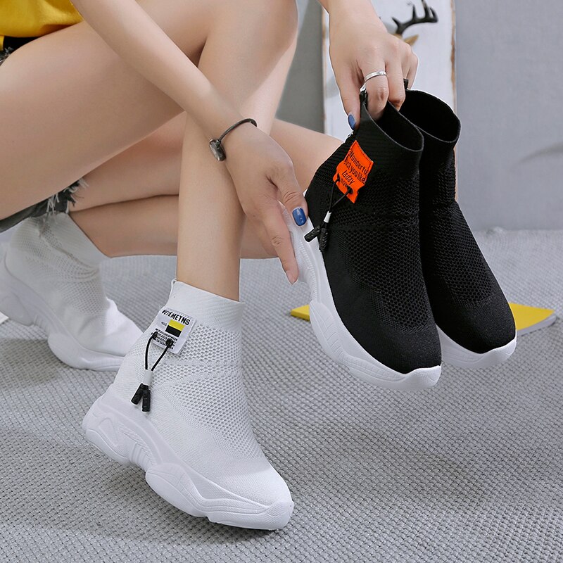 Zapatillas de calcetín para mujer, zapatillas cómodas de malla de , calzado para mujer NVX70