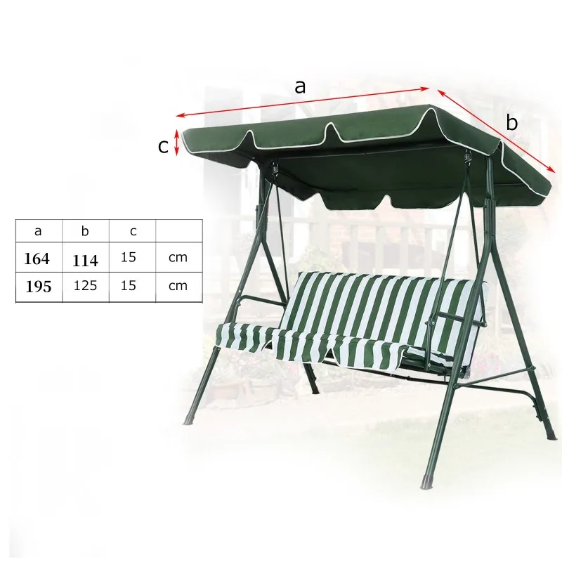 Schommelstoel Top Cover Waterdichte Luifel Vervanging Regendicht Luifel Tuin Outdoor Hangmat Schommel Verstoorde Zonnescherm Protectoer