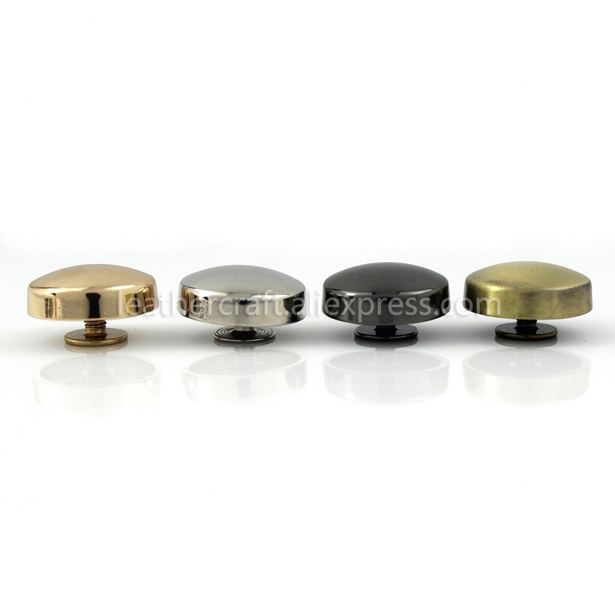 4 Stück Metall-Rundnieten mit Schraubverschluss, Nieten, Nagelbolzen für Kleidungsstücke, Lederhandwerk, Gürteltasche, Geldbörse, Dekoration, Hardware-, 16 mm