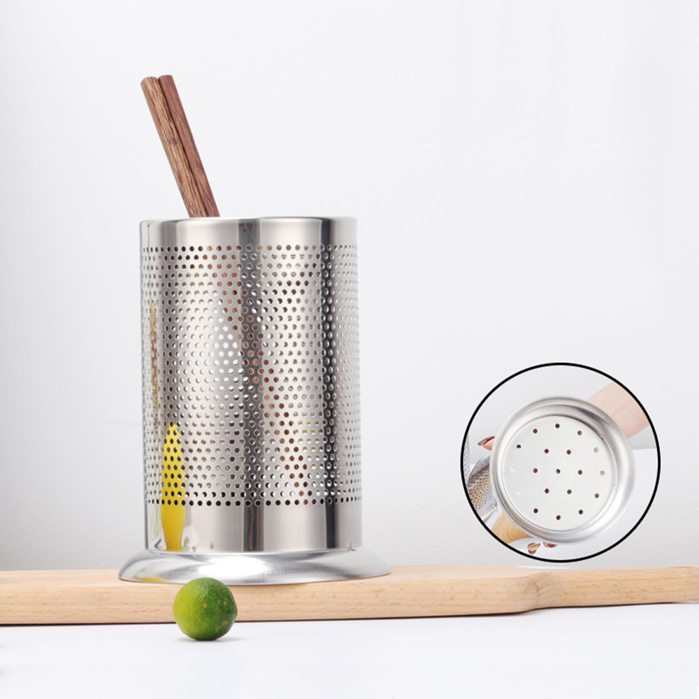 Acier inoxydable suspendus porte-couverts égouttoir cuillère fourchette baguettes de rangement panier Rack cuisine accessoires outils organisateur