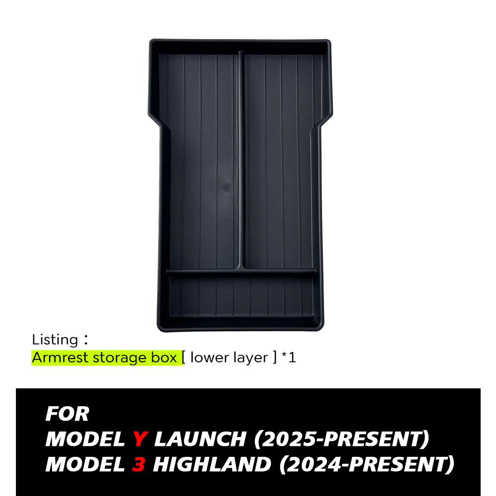 Pour Tesla modèle Y lancement 2025 modèle 3 Highland 2024 Console centrale étui de rangement pour lunettes accoudoir boîte de rangement supérieure: BLEU CIEL
