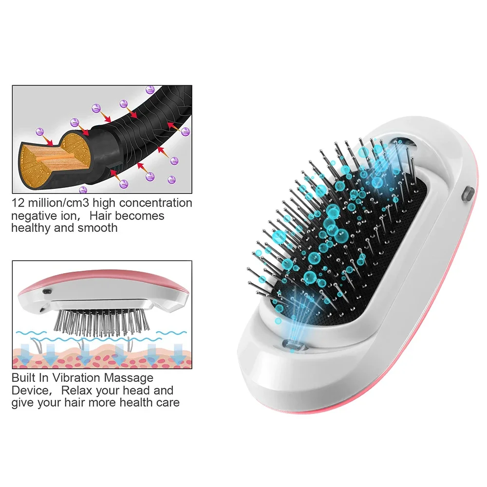 Tragbare elektrische ionische Haar bürste negative Ionen Haar bürste Styling Kopfhaut Massage kamm für den Heimgebrauch im Salon